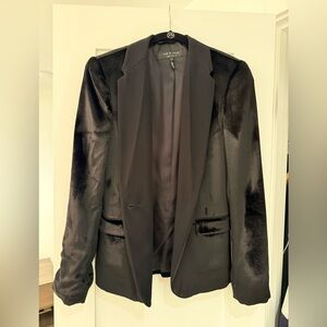 Rag & Bone Black Velvet Jacket